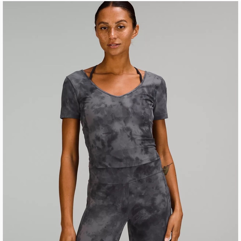 Lululemon Align Tee - Diamond Dye Pitch Grey Graphite Grey